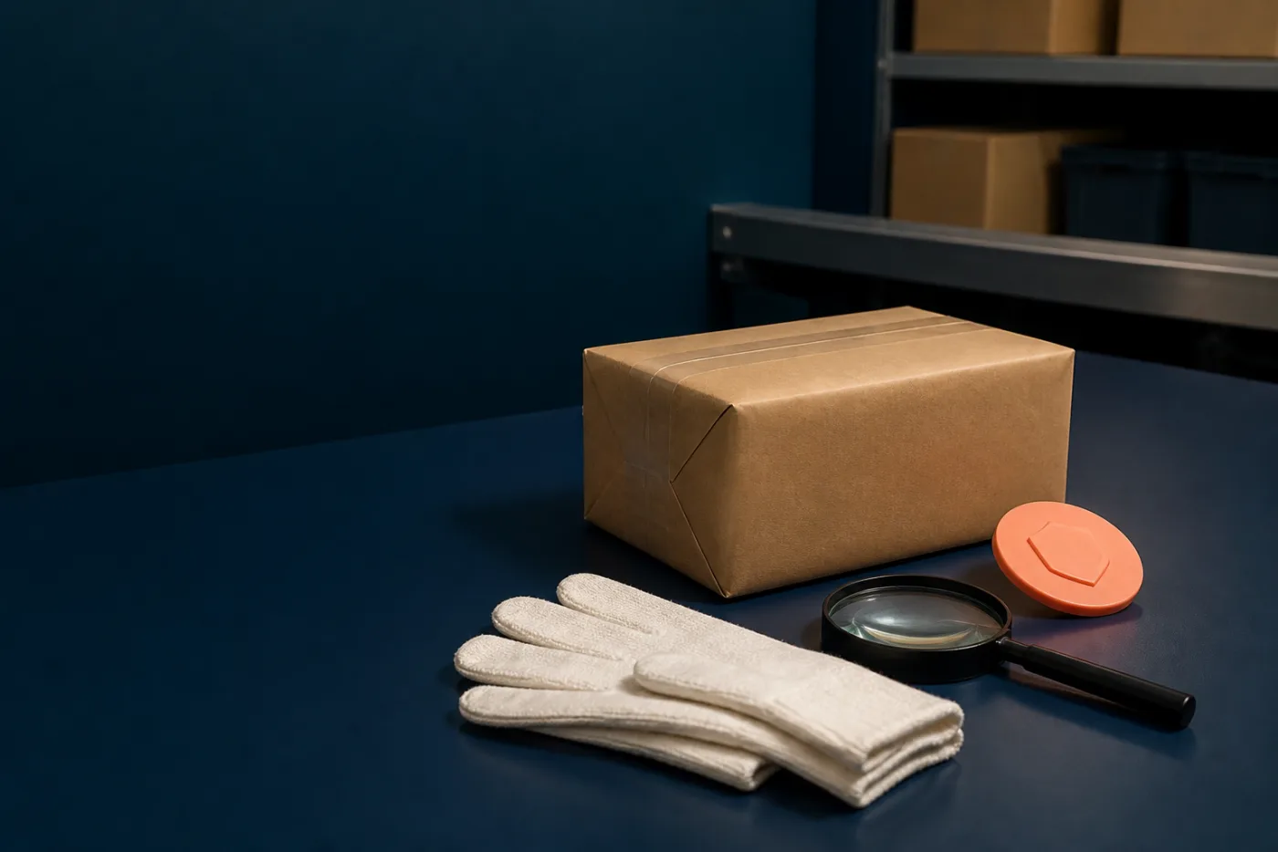 Parcel prepared for a professional safety inspection